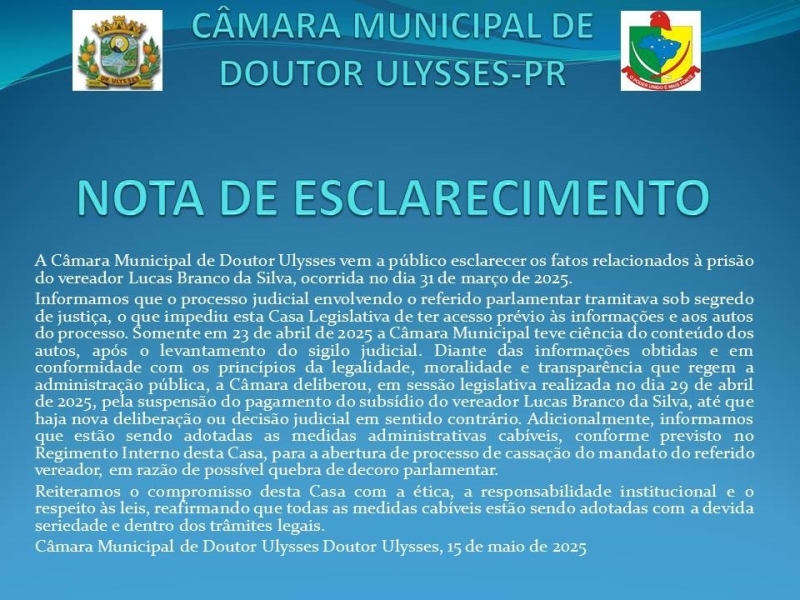 Nota de Esclarecimento